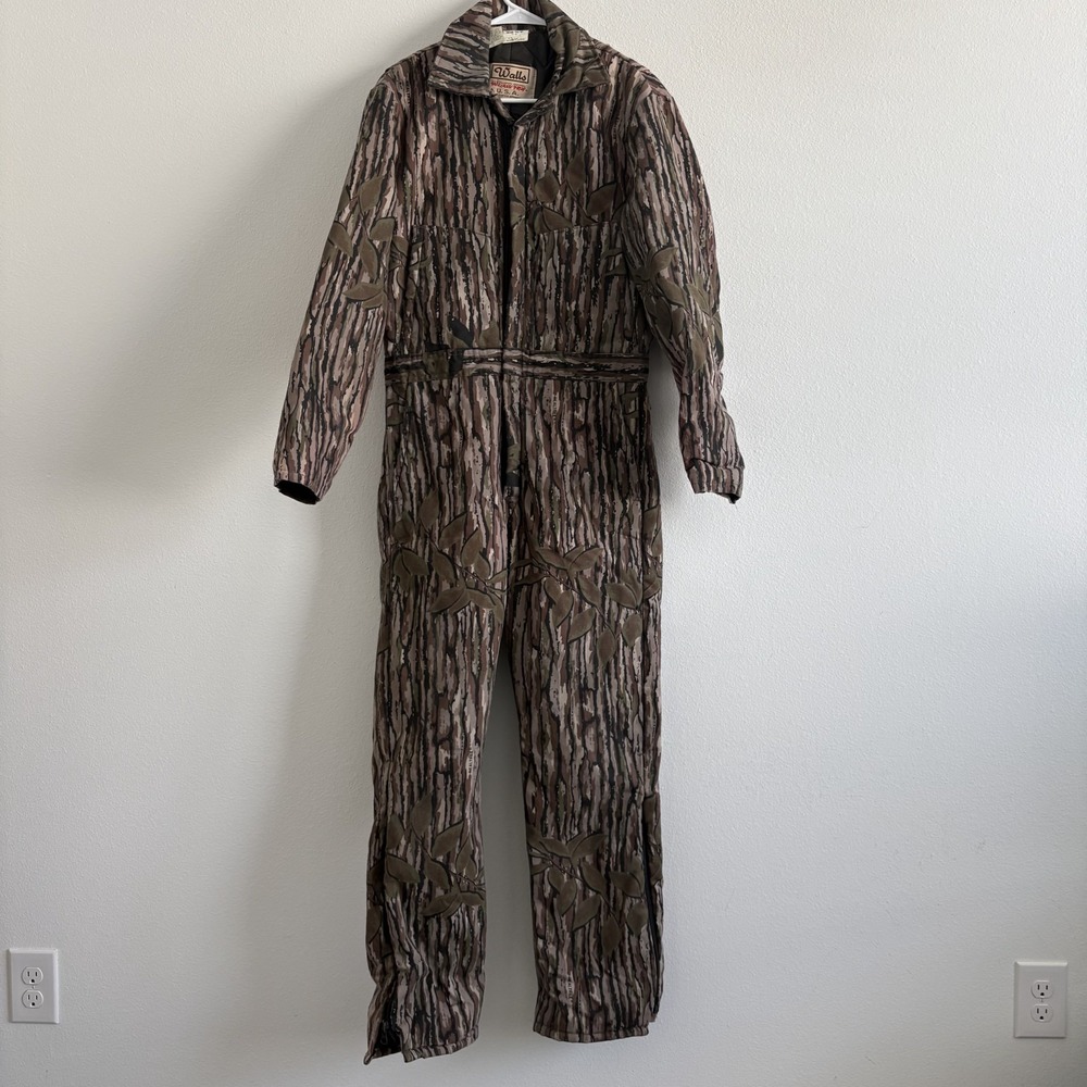 Vtg 90s Walls Blizzard-Pruf Coveralls USA Insulated Mens S Regular Realtree Camo